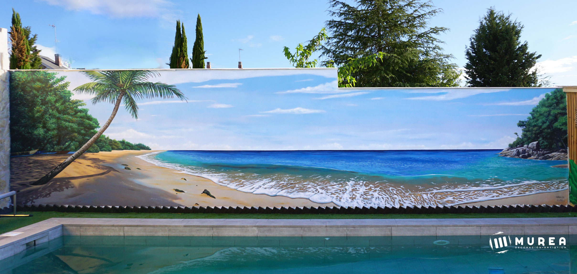 Paisaje playa para particular. Madrid 2025.